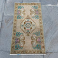 Vintage Turkish Mini Rug 1.5 x 2.6 ft