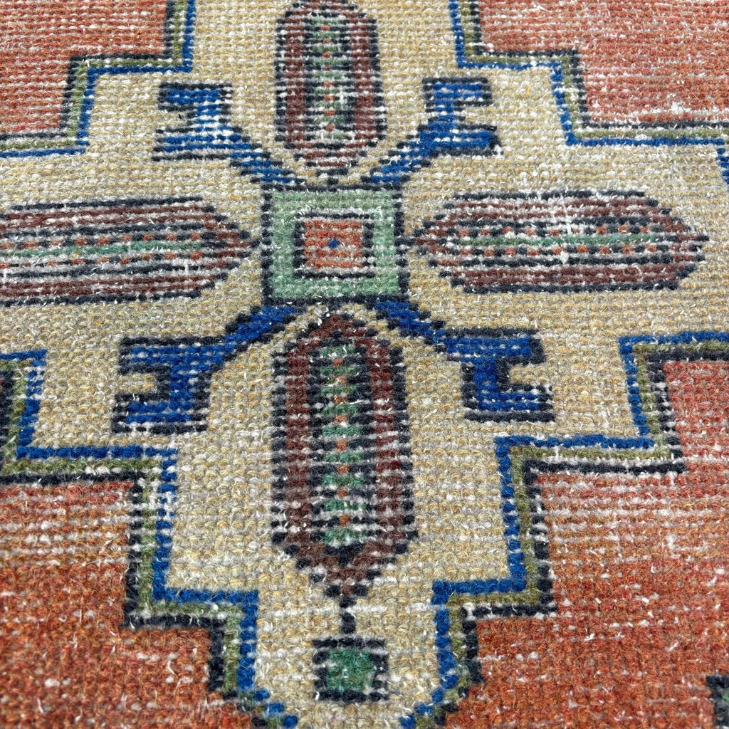 Vintage Turkish Mini Rug 1.4 x 3.2 ft