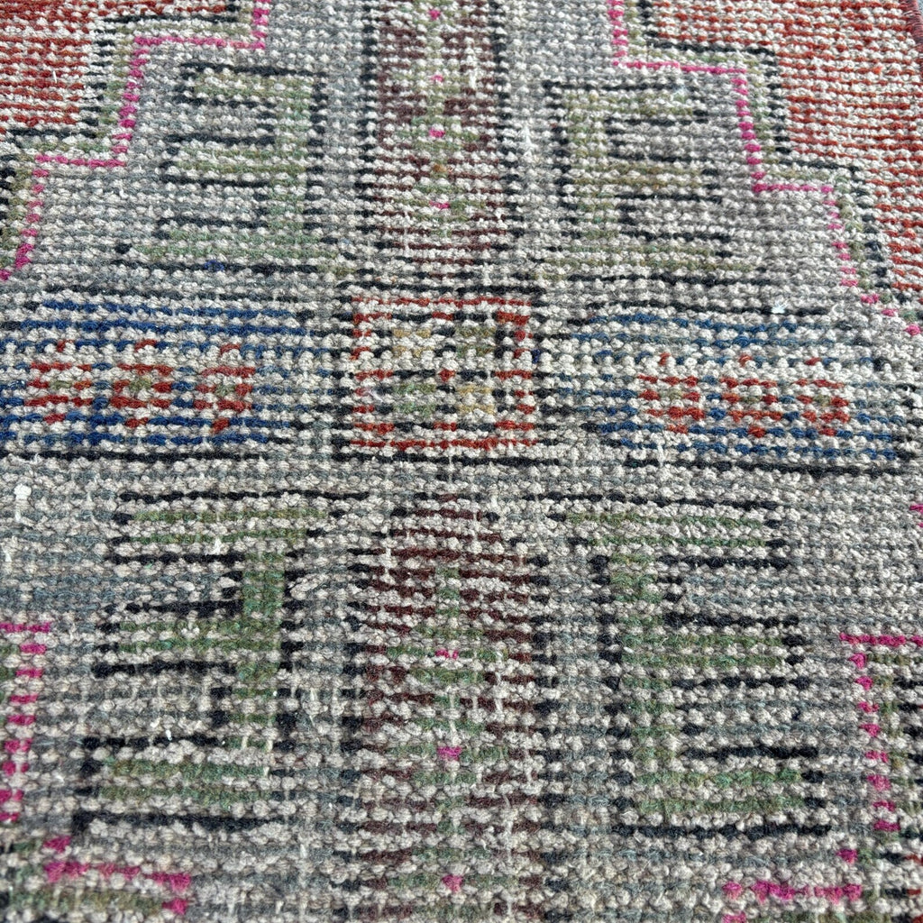 Vintage Turkish Mini Rug 1.3 x 2.5 ft