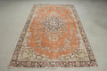 Vintage Turkish Accent Area rug 4.8 x 8.1 ft