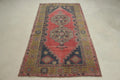 Vintage Turkish Accent Area rug 3.8 x 7.2 ft