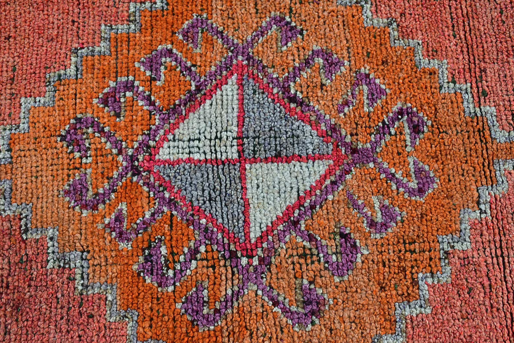 Vintage Turkish Runner Rug 2.7 x 9.9 ft