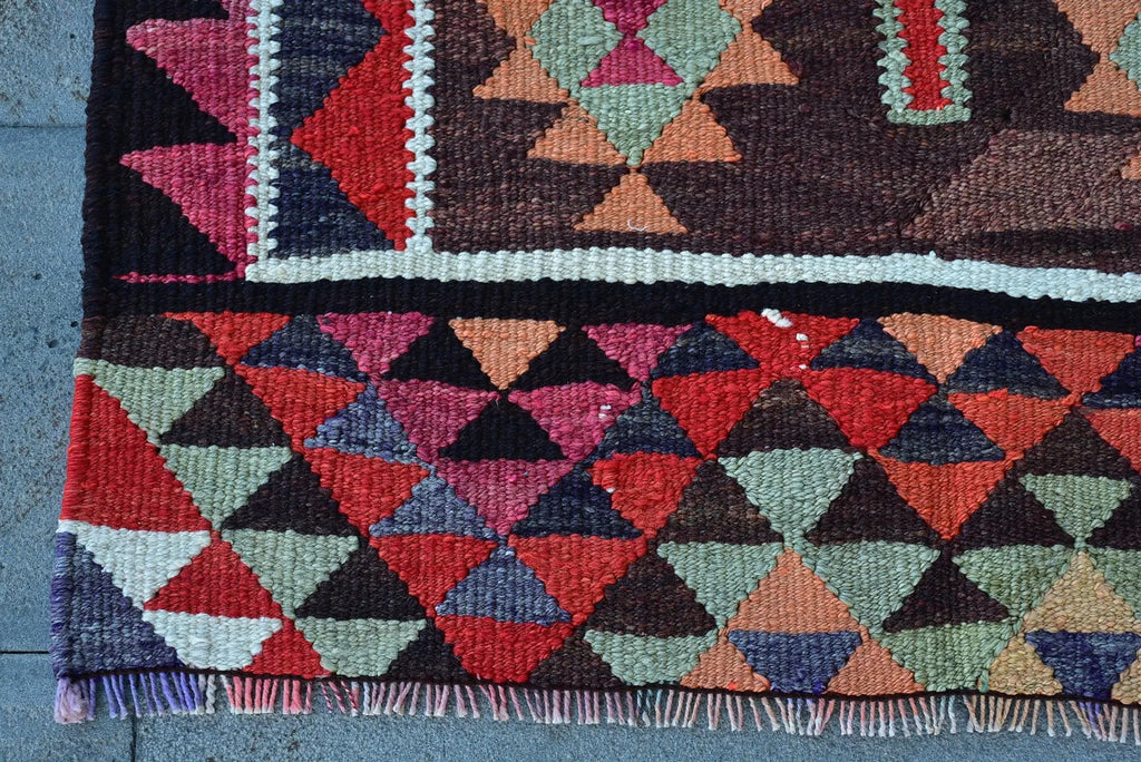 Vintage Turkish Runner Rug 3 x 10.3 ft