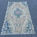 Vintage Turkish Accent Area rug 4.2 x 6.9 ft