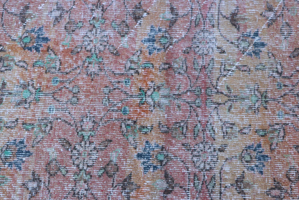 Vintage Turkish Accent Area rug 3.4 x 6.8 ft