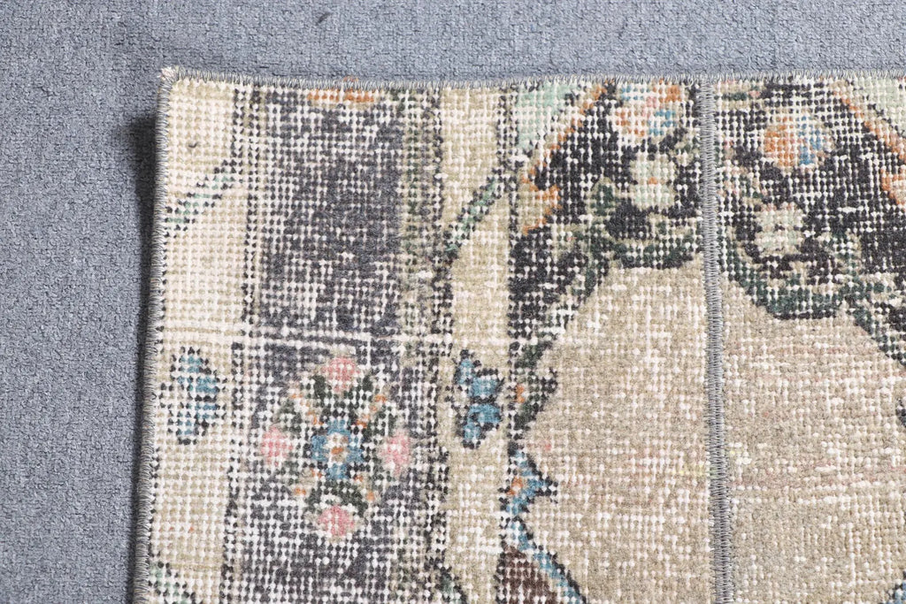 Vintage Turkish Runner Rug 1.9 x 4.7 ft
