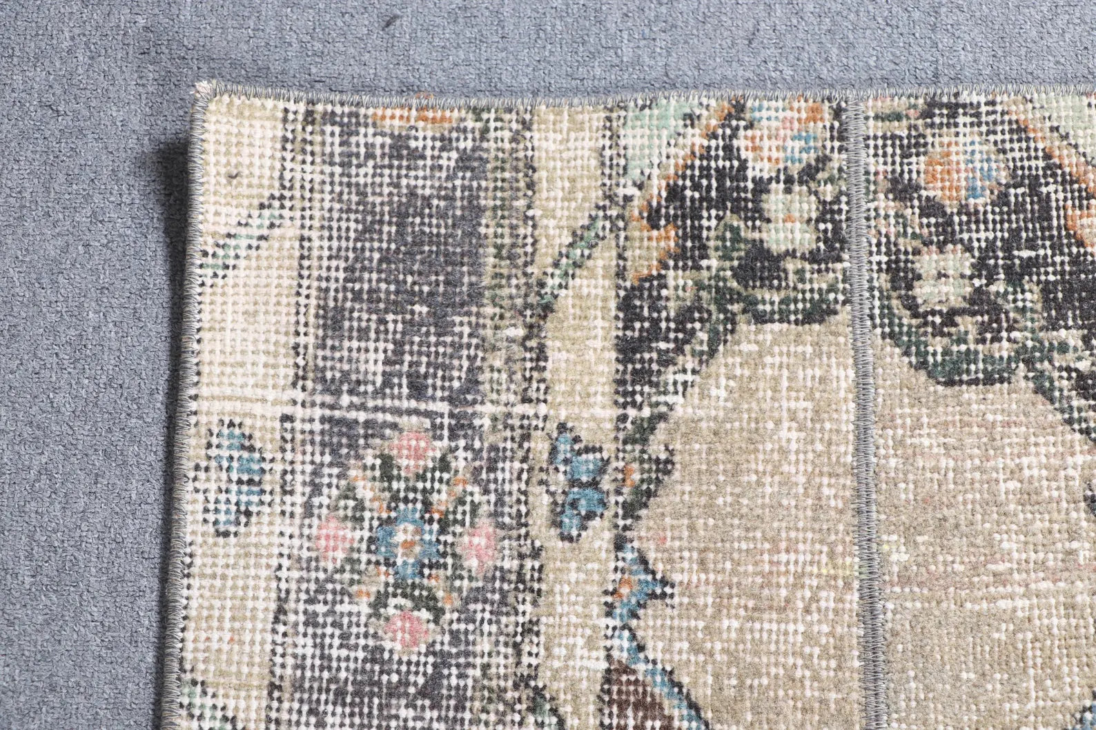 Vintage Turkish Runner Rug 1.9 x 4.7 ft