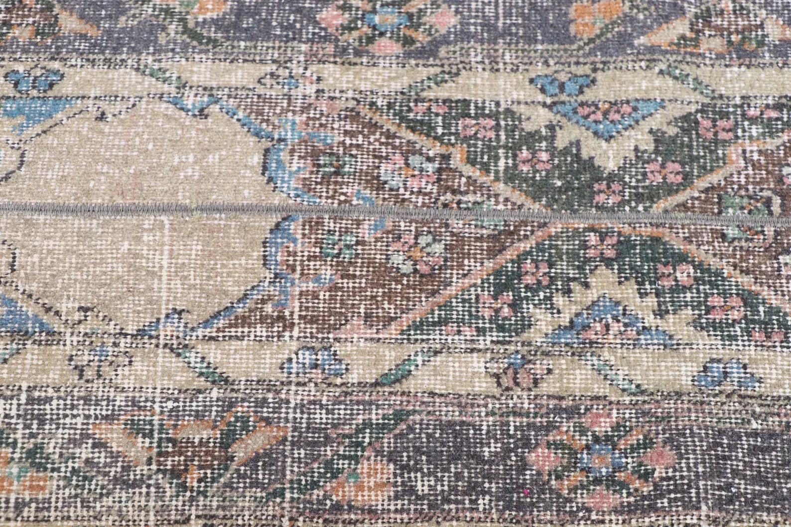Vintage Turkish Runner Rug 1.9 x 4.7 ft