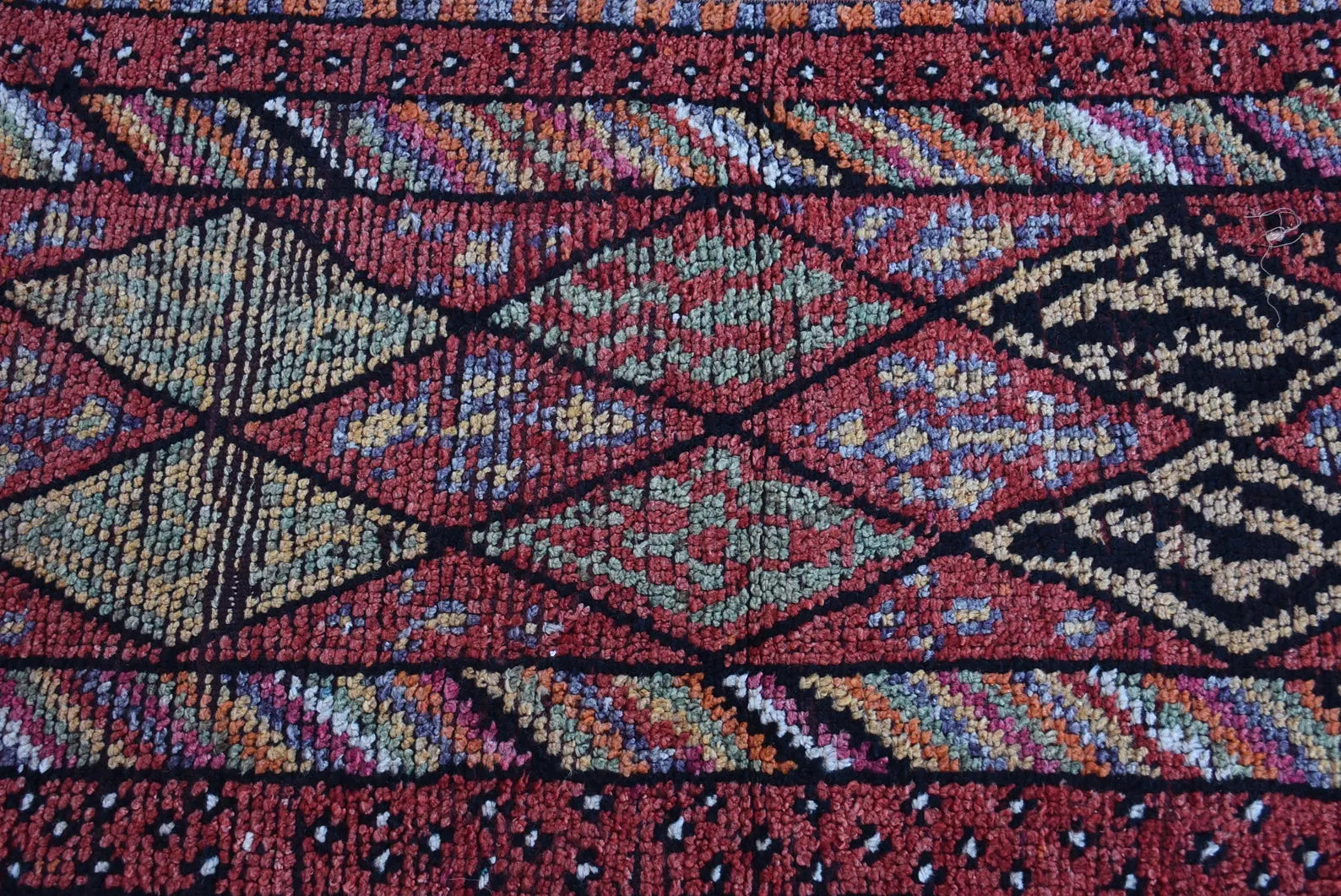 Vintage Turkish Runner Rug 2.7 x 13.3 ft