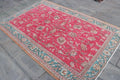 XL Vintage Turkish Accent Area Rug 5.1 x 8.1 ft
