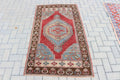 Vintage Turkish Accent Area rug 3 x 5.2 ft