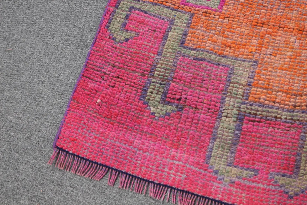 Vintage Turkish Runner Rug 2.8 x 11.6 ft