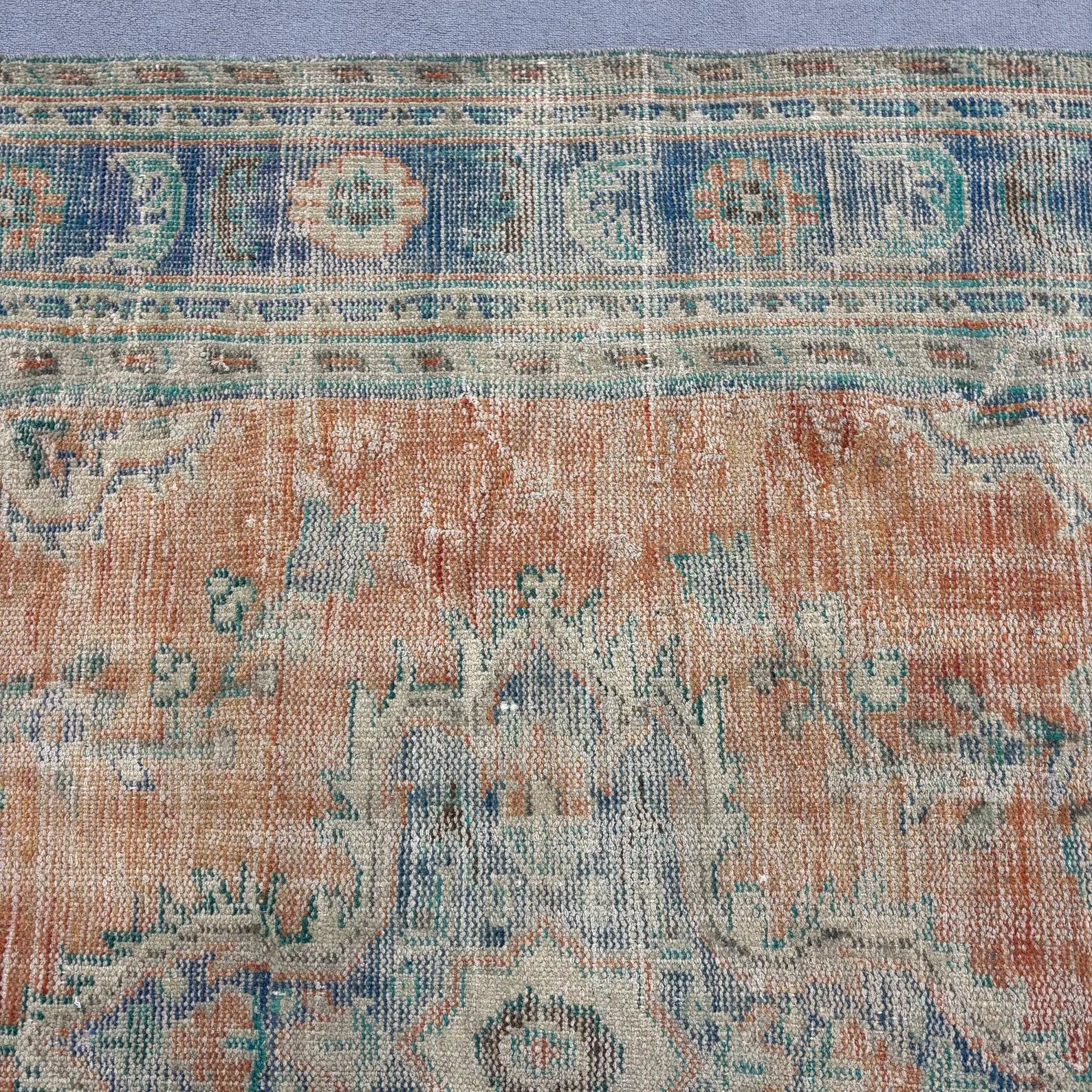XL Vintage Turkish Accent Area Rug 6 x 9.6 ft
