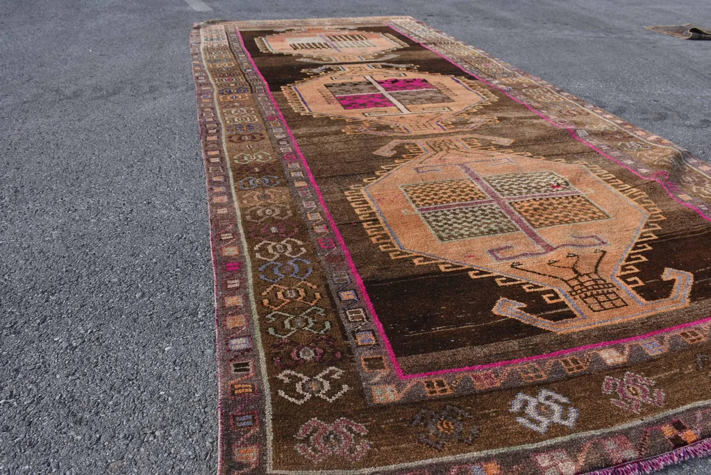 XL Vintage Turkish Accent Area rug 5.7 x 13 ft