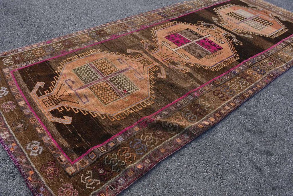 XL Vintage Turkish Accent Area rug 5.7 x 13 ft