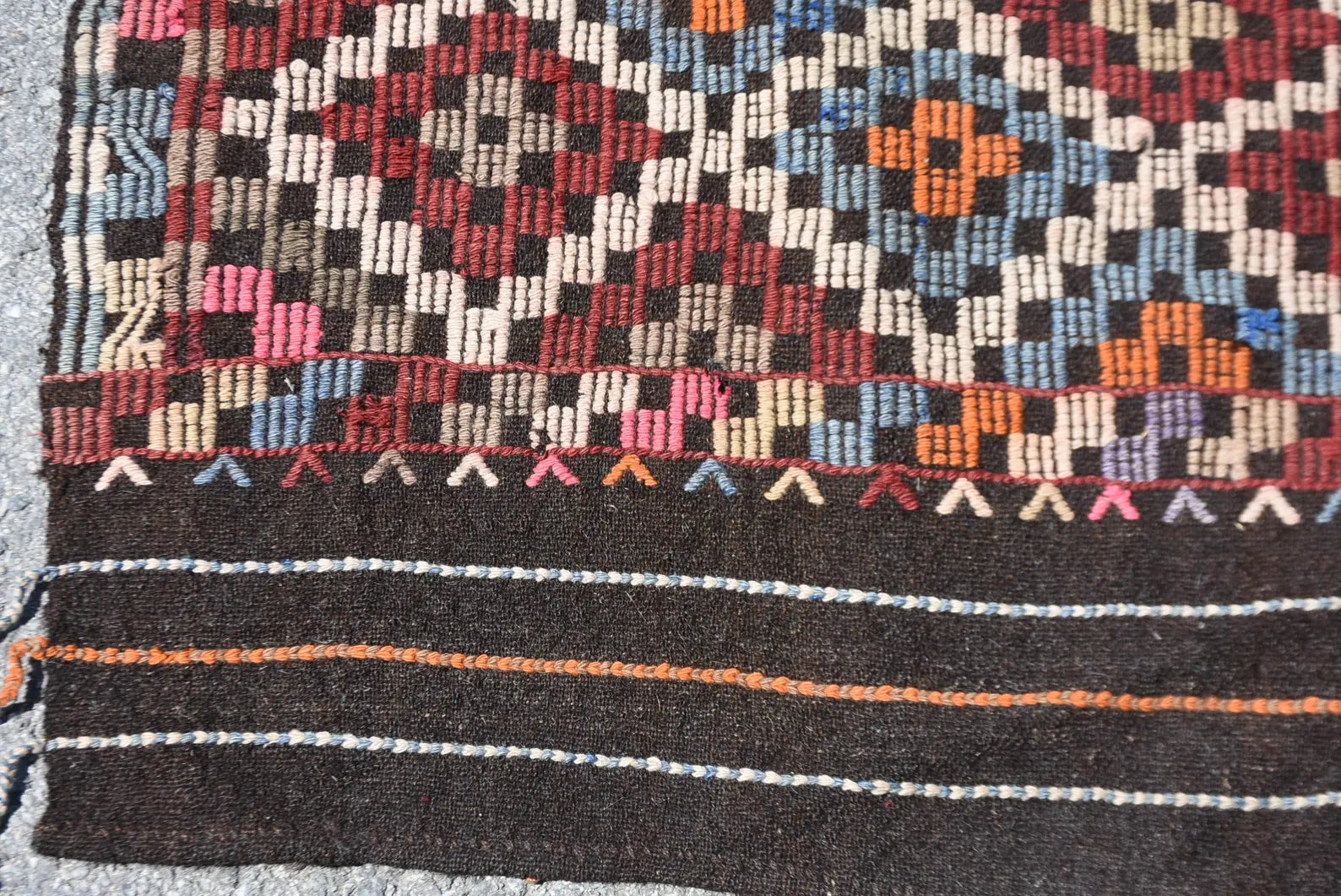 XL Vintage Turkish Accent Area rug 5.9 x 9.2 ft