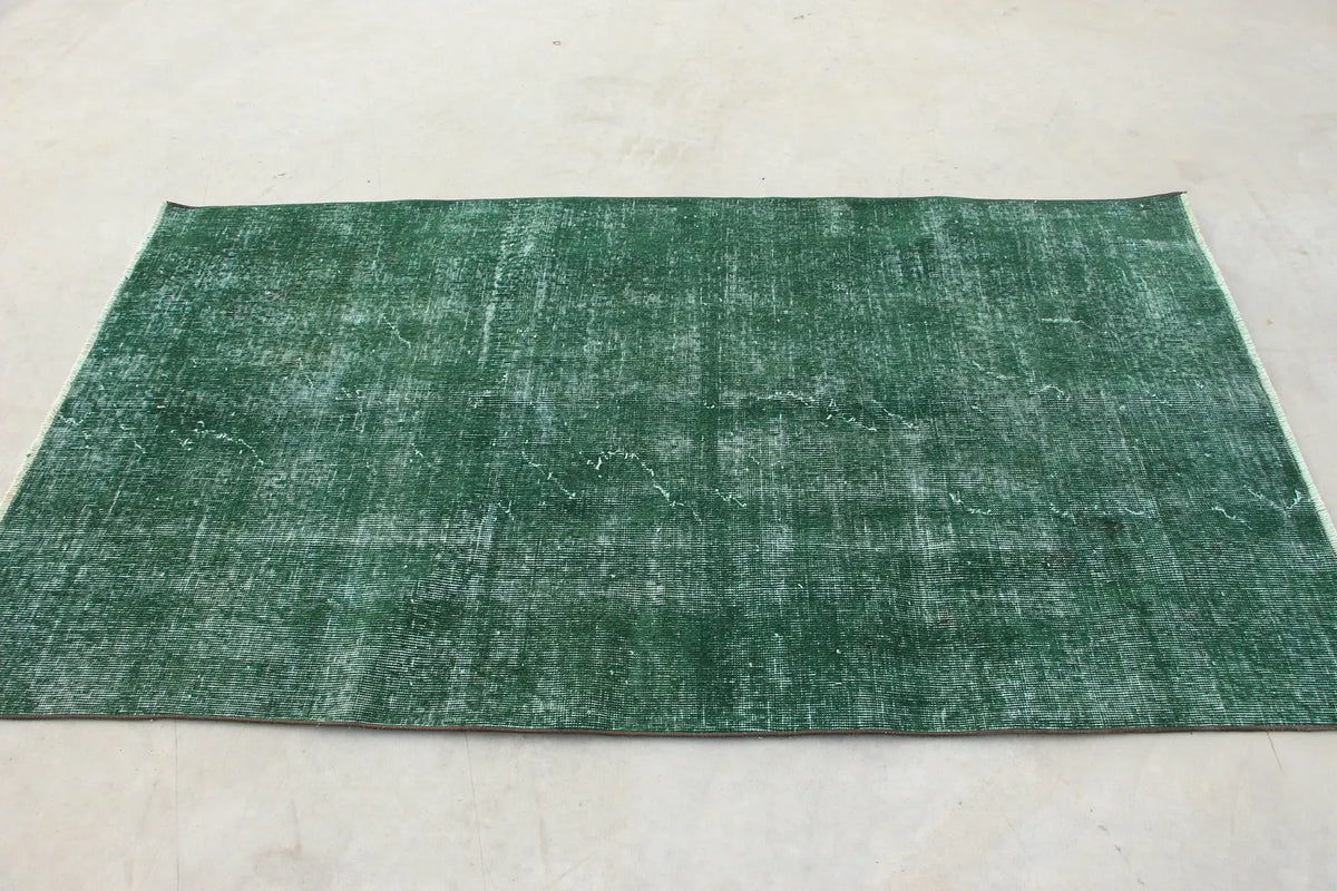 Vintage Turkish Accent Area rug 3.6 x 6.5 ft