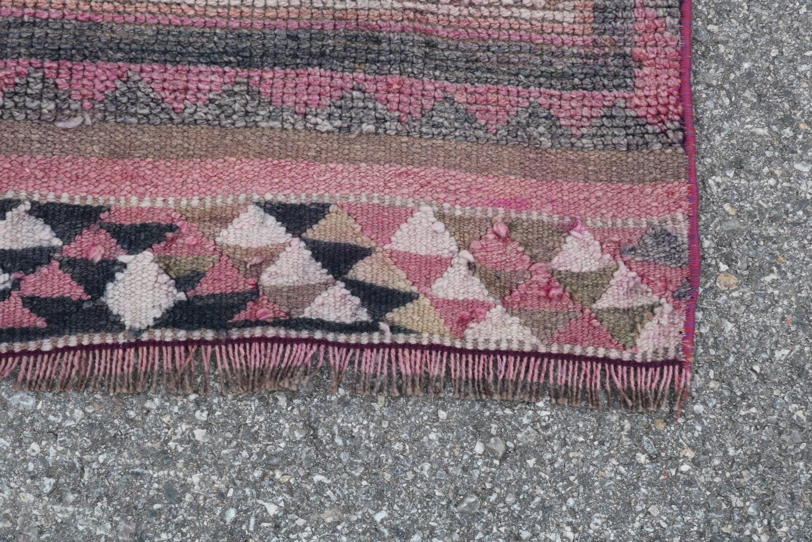 Vintage Turkish Runner Rug 2.7 x 10.6 ft
