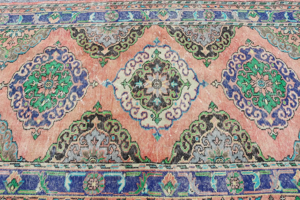 Vintage Turkish Accent Area rug 4.7 x 11.7 ft