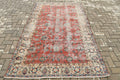 Vintage Turkish Accent Area rug 4.8 x 7.8 ft