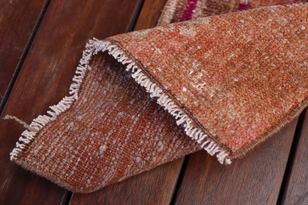 Vintage Turkish Mini Rug 1.1 x 2.5 ft