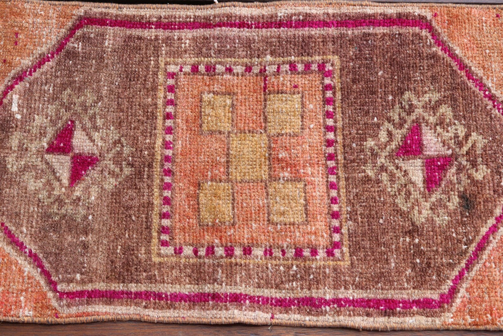 Vintage Turkish Mini Rug 1.1 x 2.5 ft
