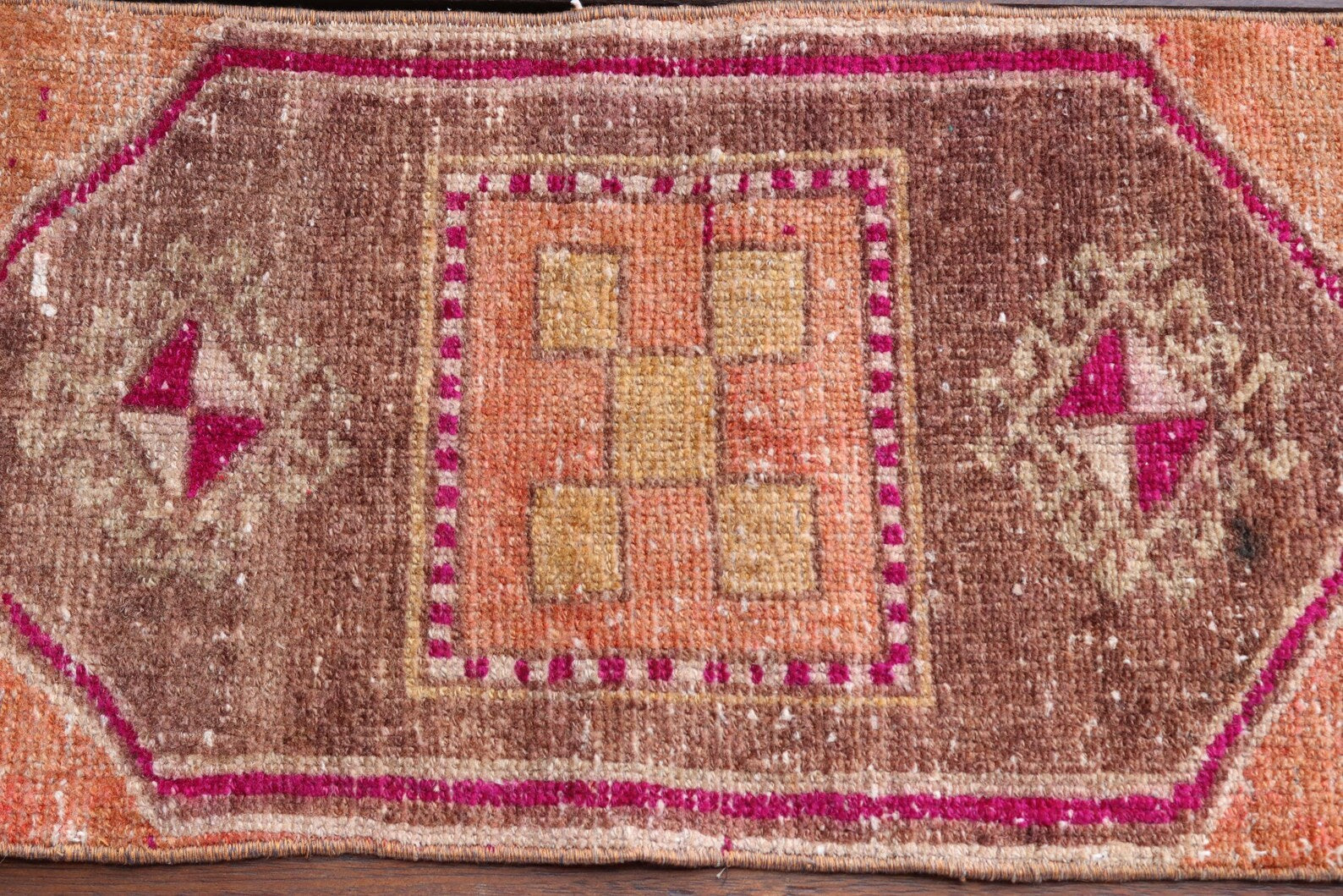 Vintage Turkish Mini Rug 1.1 x 2.5 ft