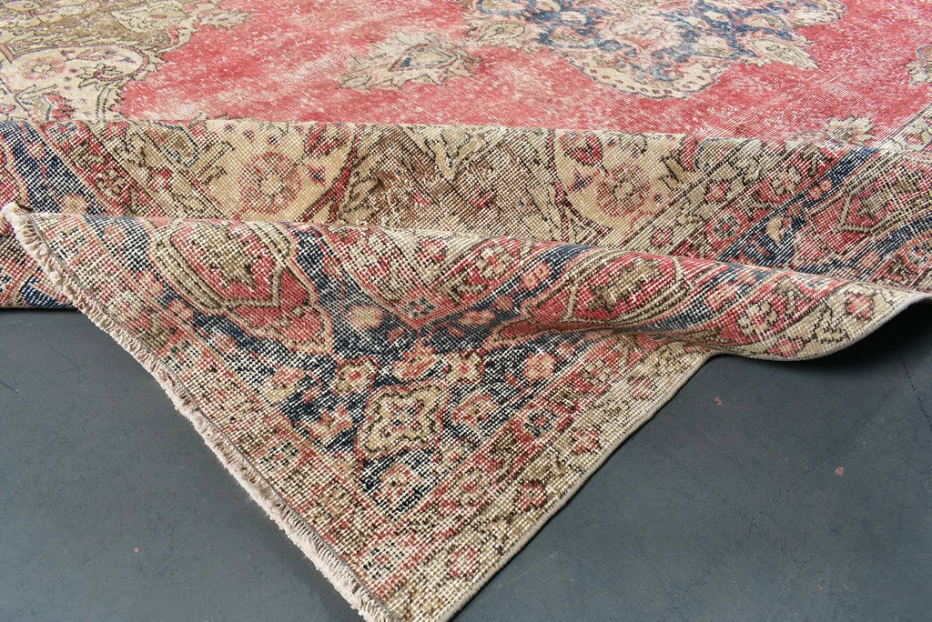 XL Vintage Turkish Accent Area Rug 7 x 10 ft
