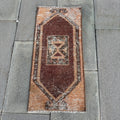 Vintage Turkish Mini Rug 1.2 x 2.6 ft