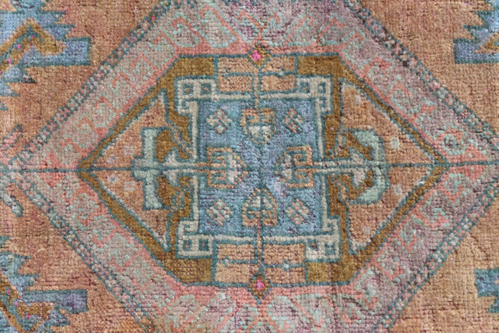 Vintage Turkish Mini Rug 1 x 2.7 ft