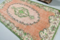 Vintage Turkish Accent Area rug 4.9 x 8.7 ft