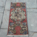 Vintage Turkish Mini Rug 1.4 x 2.9 ft