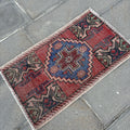 Vintage Turkish Mini Rug 1.6 x 2.7 ft