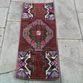 Vintage Turkish Mini Rug 1.3 x 3.1 ft