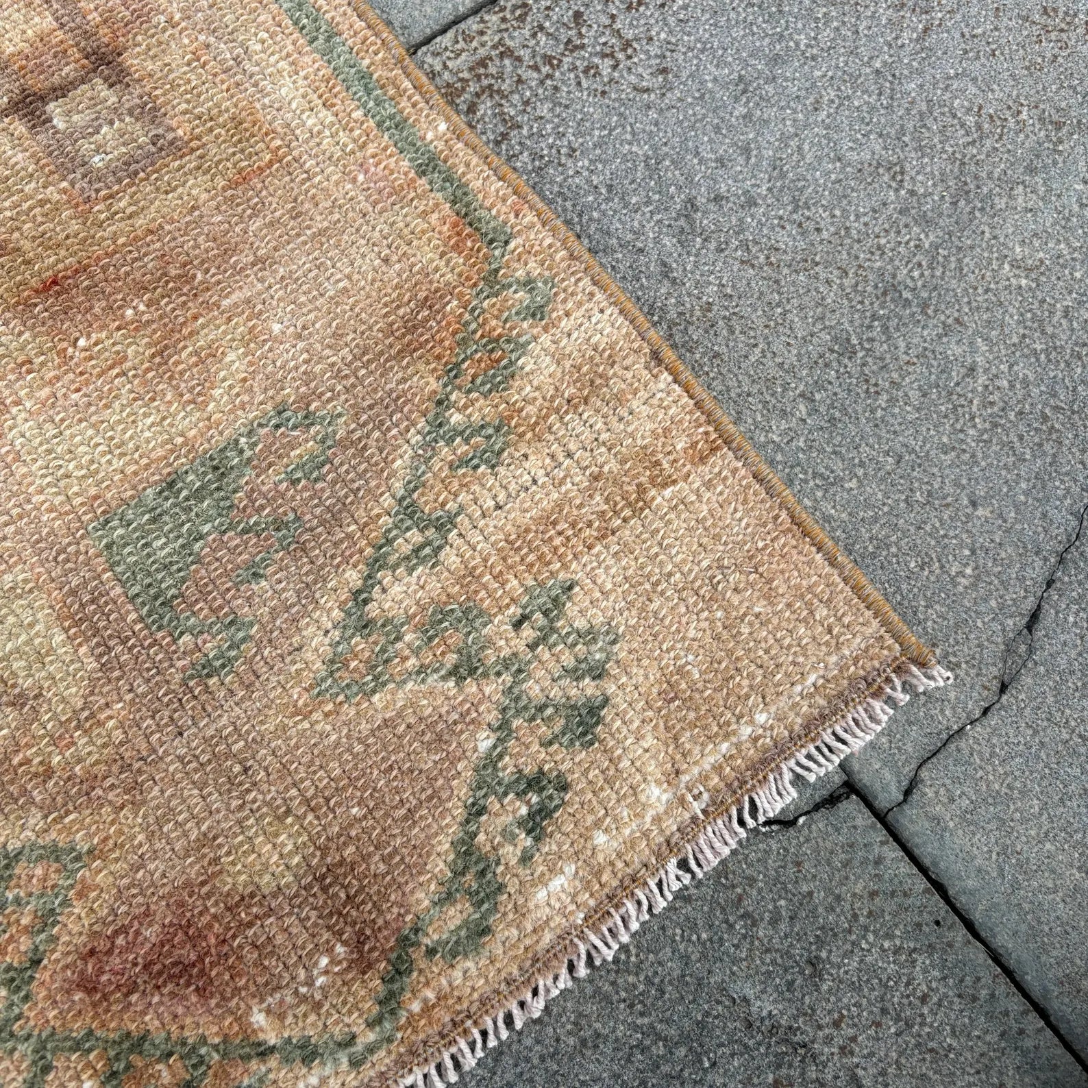 Vintage Turkish Mini Rug 1.2 x 2.5 ft