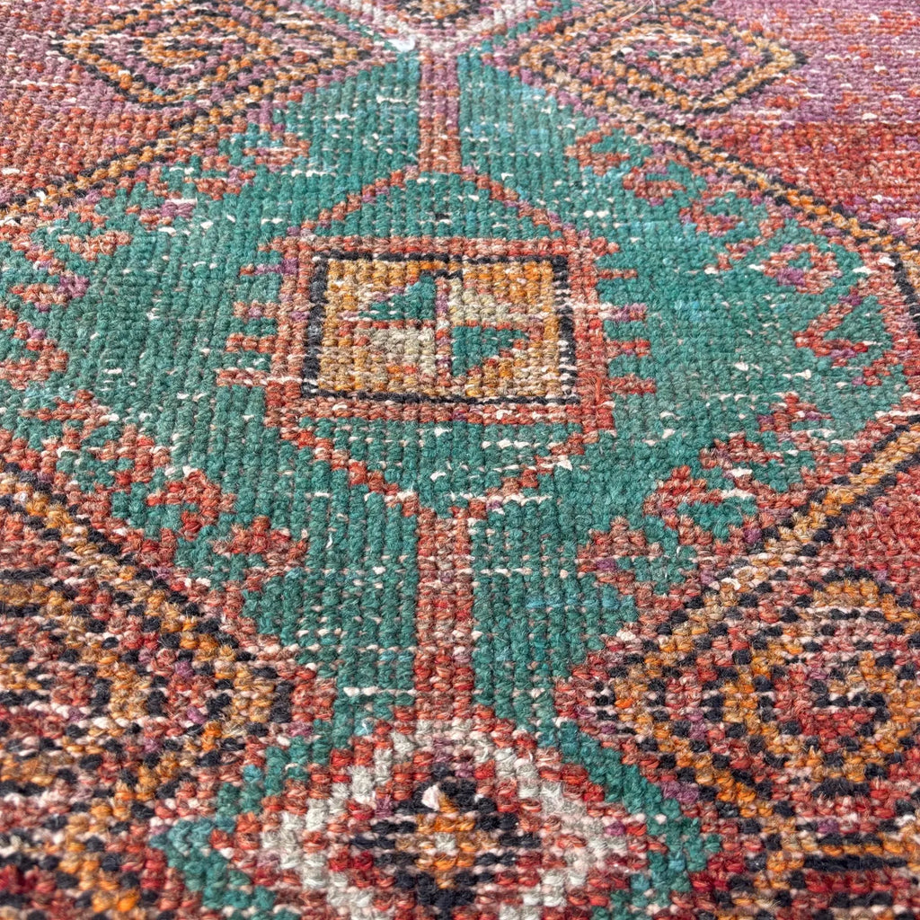 Vintage Turkish Mini Rug 1.4 x 2.8 ft