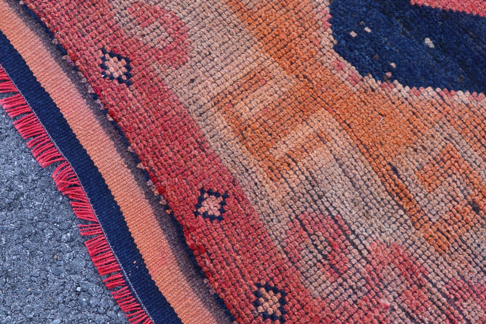 Vintage Turkish Runner rug 3.1 x 11.3 ft
