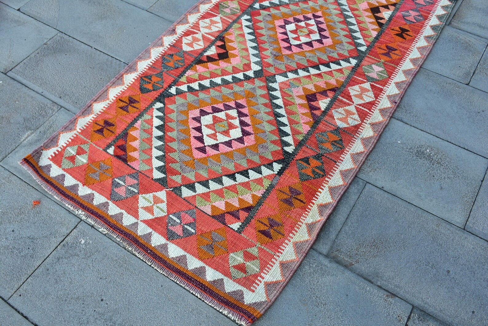 Vintage Persian Runner Rug 3.1 x 9.2 ft