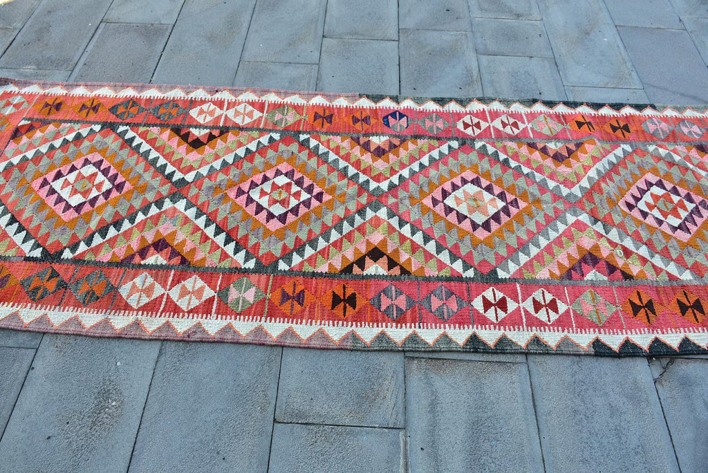 Vintage Persian Runner Rug 3.1 x 9.2 ft