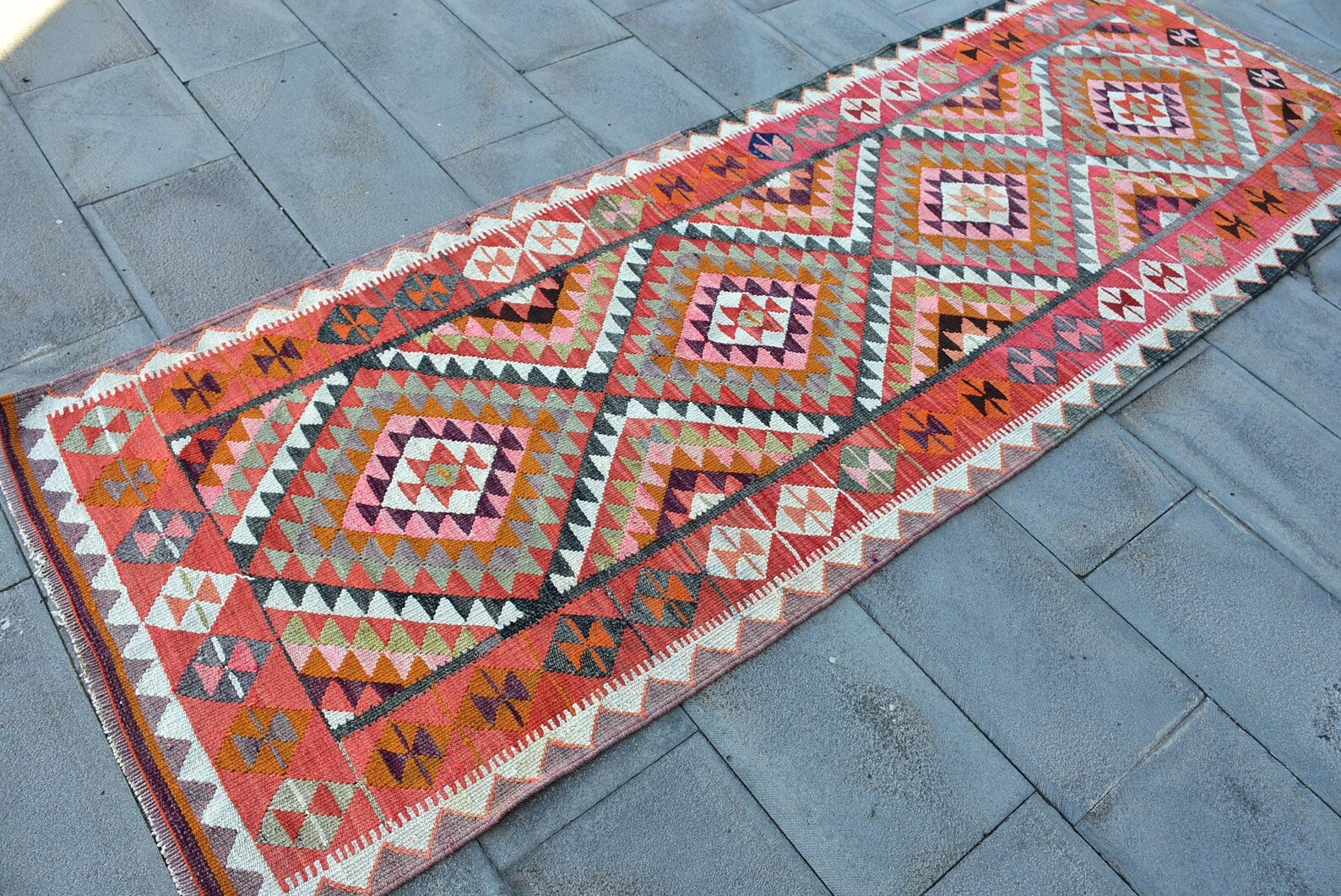 Vintage Persian Runner Rug 3.1 x 9.2 ft