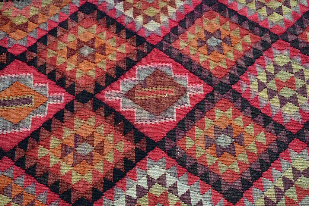 Vintage Turkish Runner Rug 3.1 x 9.4 ft