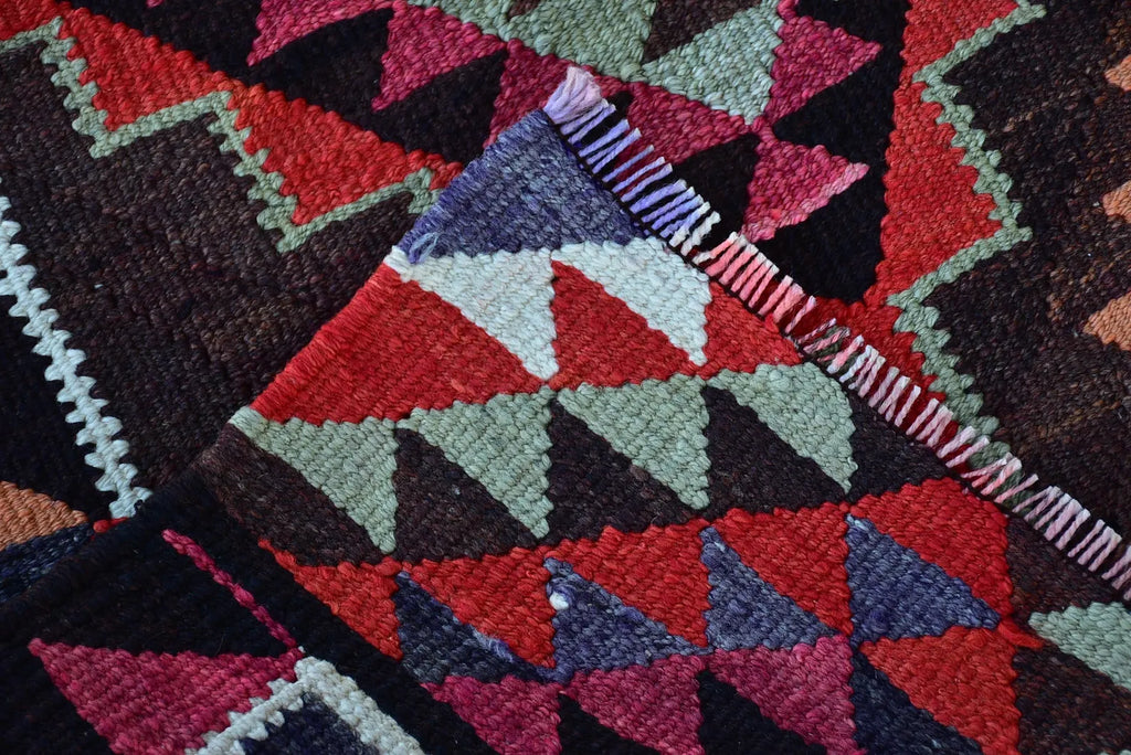 Vintage Turkish Runner Rug 3 x 10.3 ft