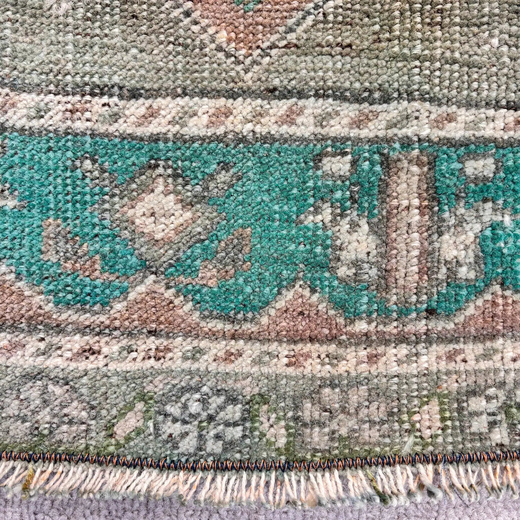 Vintage Turkish Mini Rug 1.8 x 3.2 ft