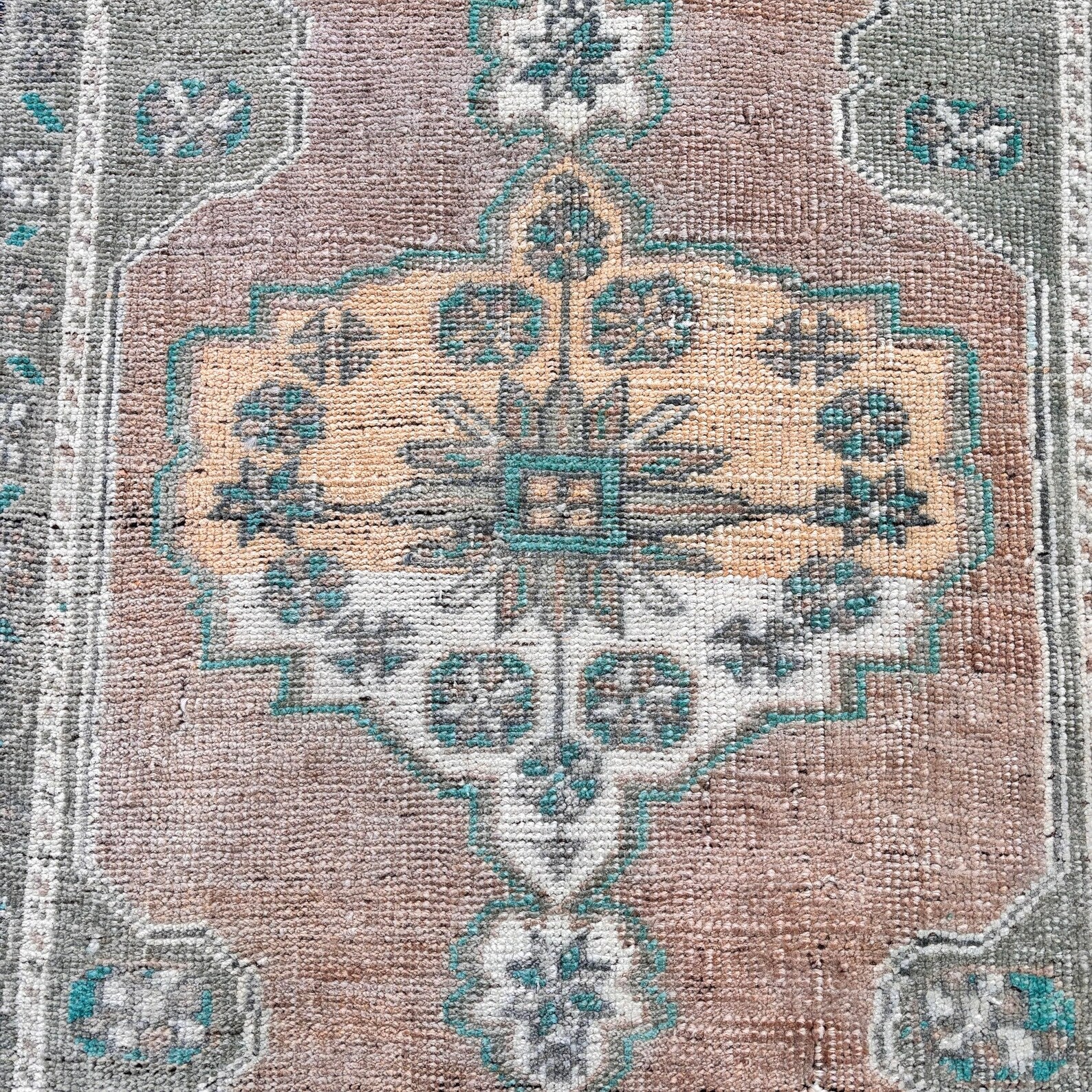 Vintage Turkish Mini Rug 1.8 x 3.2 ft