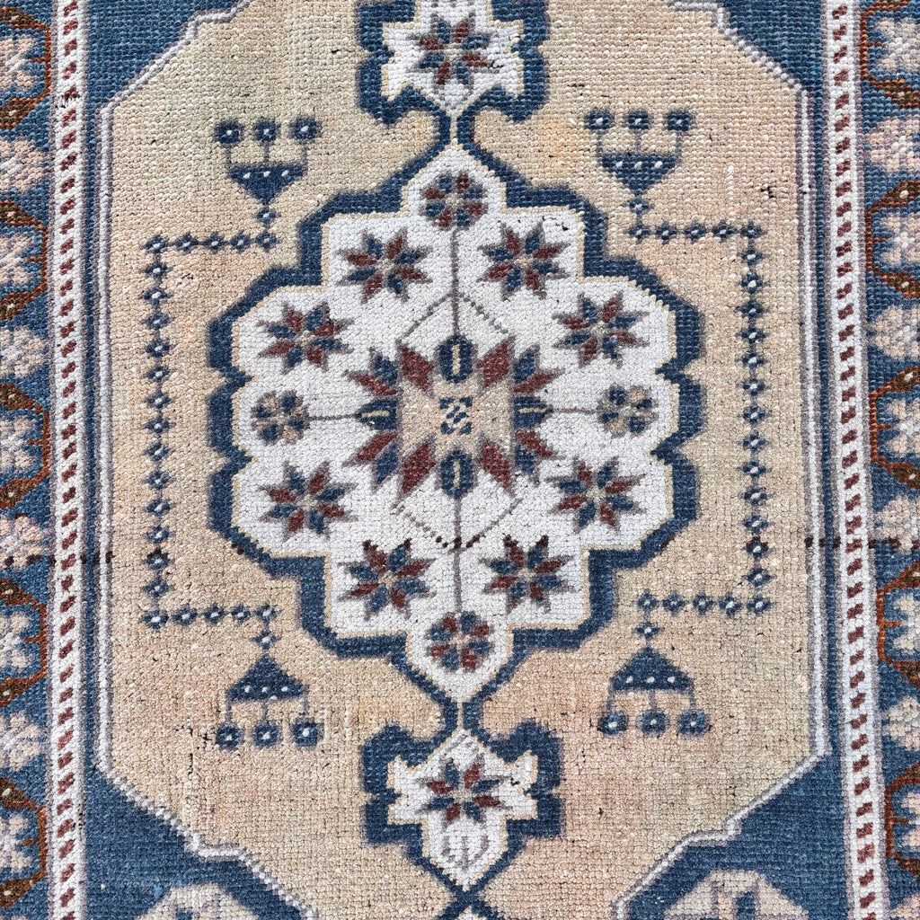 Vintage Turkish Mini Rug 1.8 x 3.4 ft