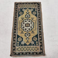 Vintage Turkish Mini Rug 1.8 x 3.4 ft