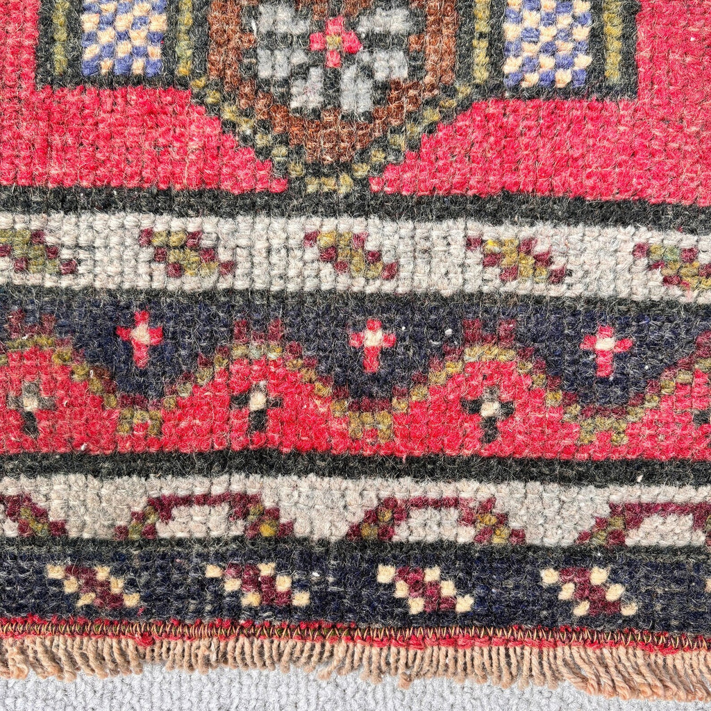 Vintage Turkish Mini Rug 1.8 x 3.2 ft