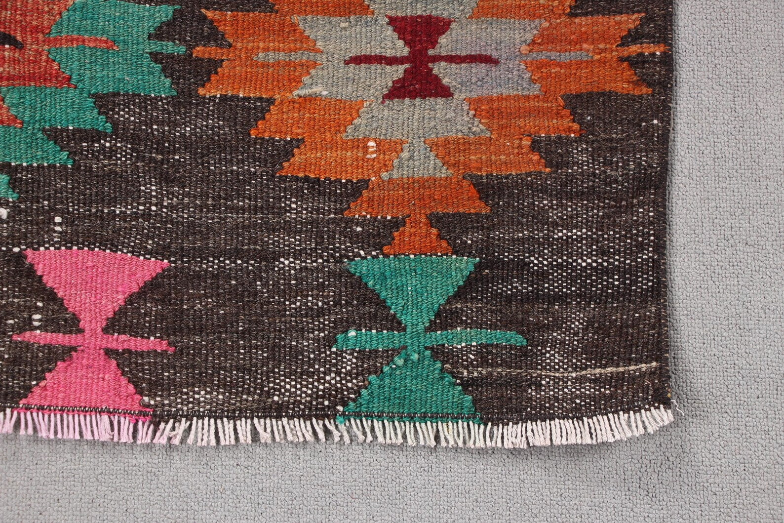 Vintage Turkish Runner Rug 2.3 x 6.1 ft
