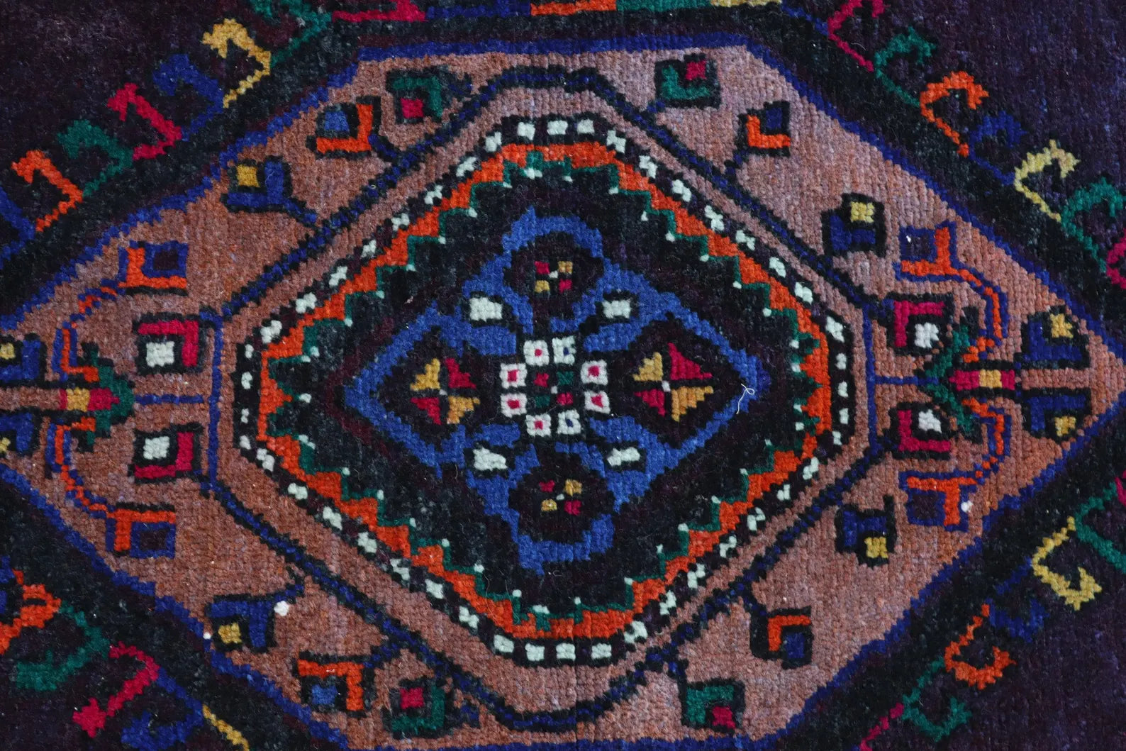 Vintage Turkish Mini Rug 1.8 x 3.1 ft