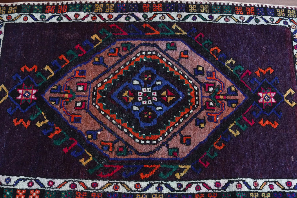 Vintage Turkish Mini Rug 1.8 x 3.1 ft